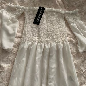 WHITE BOOHOO MAXI NEW